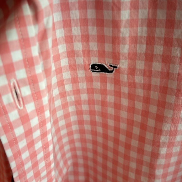 Vineyard Vines Whale Shirt Seascape Gingham (pink/white) NWT Youth XL 20 - Picture 3 of 11
